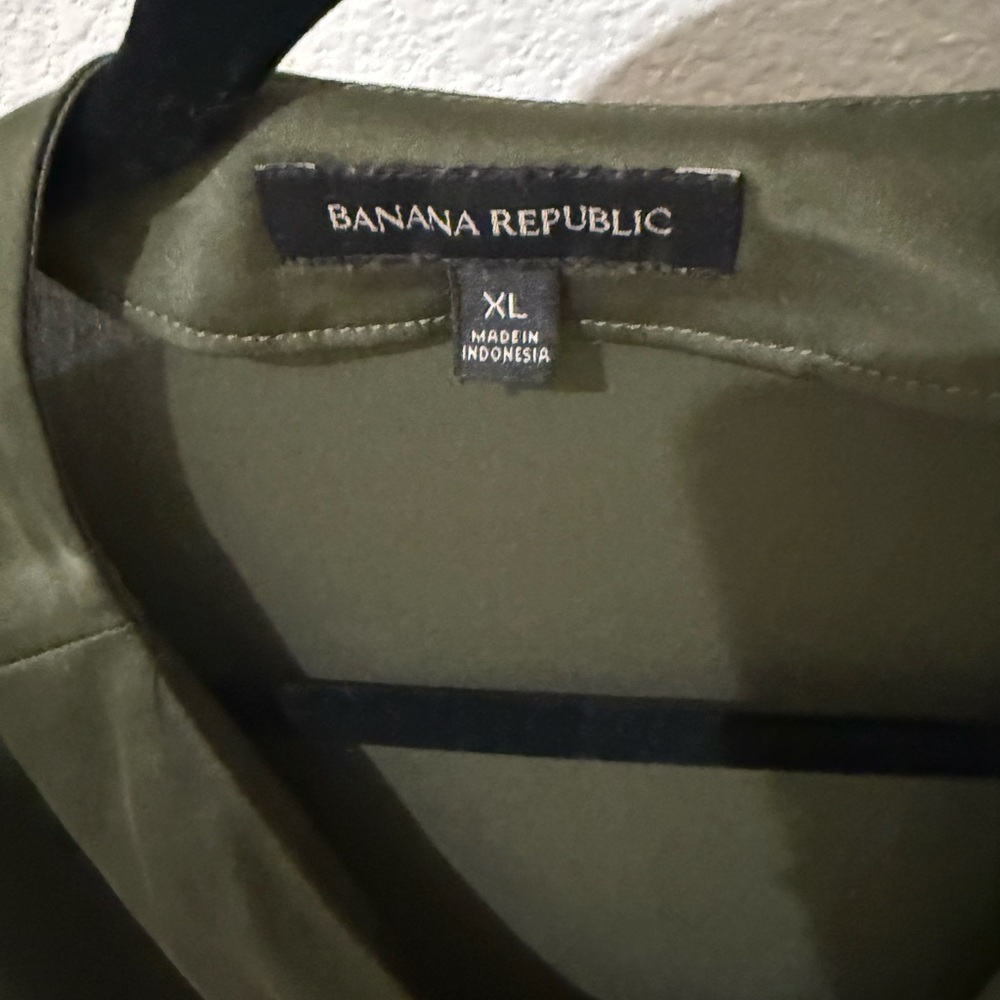 Banana Republic Olive Green Blouse